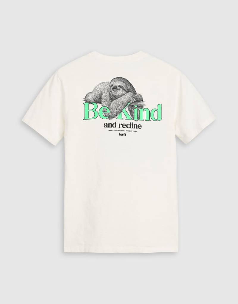 Levi's - Relaxed Fit T-Shirt in Wollweiß mit „Be Kind"-Rückenprint Levi's - Relaxed Fit T-Shirt in Wollweiß mit „Be Kind"-Rückenprint von Levi's
