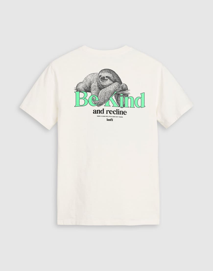 Levi's - Relaxed Fit T-Shirt in Wollweiß mit „Be Kind"-Rückenprint Levi's - Relaxed Fit T-Shirt in Wollweiß mit „Be Kind"-Rückenprint von Levi's