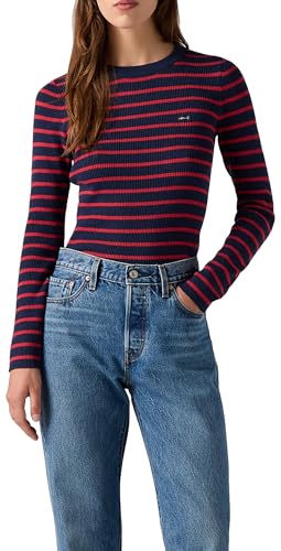 Levi's Rib Crew Sweater Parisienne Stripe Navy von Levi's
