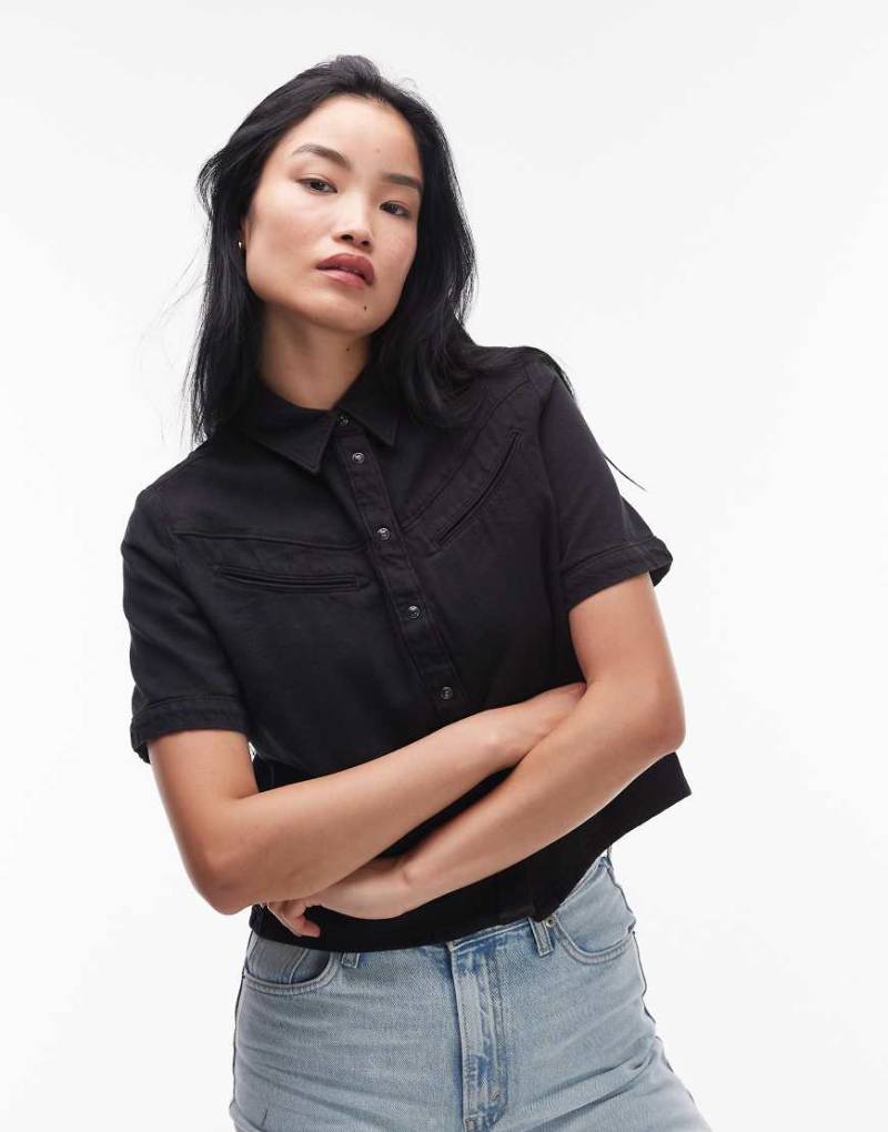 Levi's - Rinoa - Kurzärmliges Jeanshemd in Schwarz von Levi's