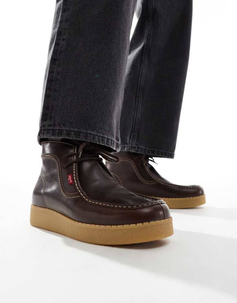 Levi's - Schnürstiefel aus Leder in Braun mit Gummisohle Levi's - Schnürstiefel aus Leder in Braun mit Gummisohle von Levi's