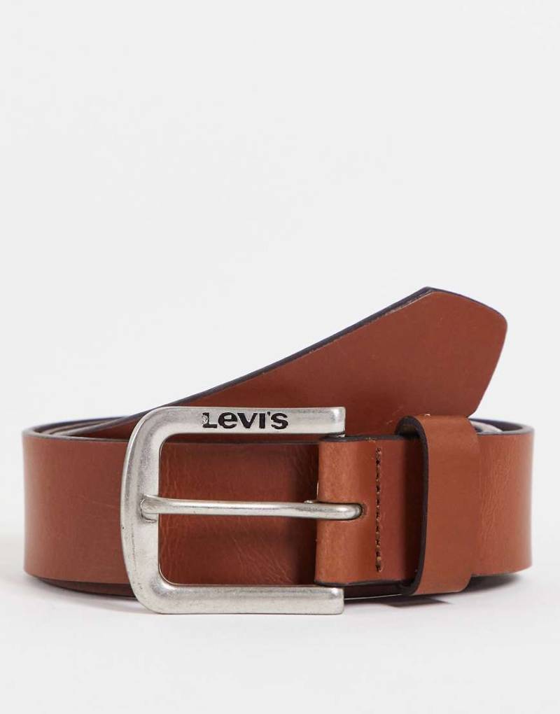 Levi's - Seine - Ledergürtel in Braun mit Logo von Levi's