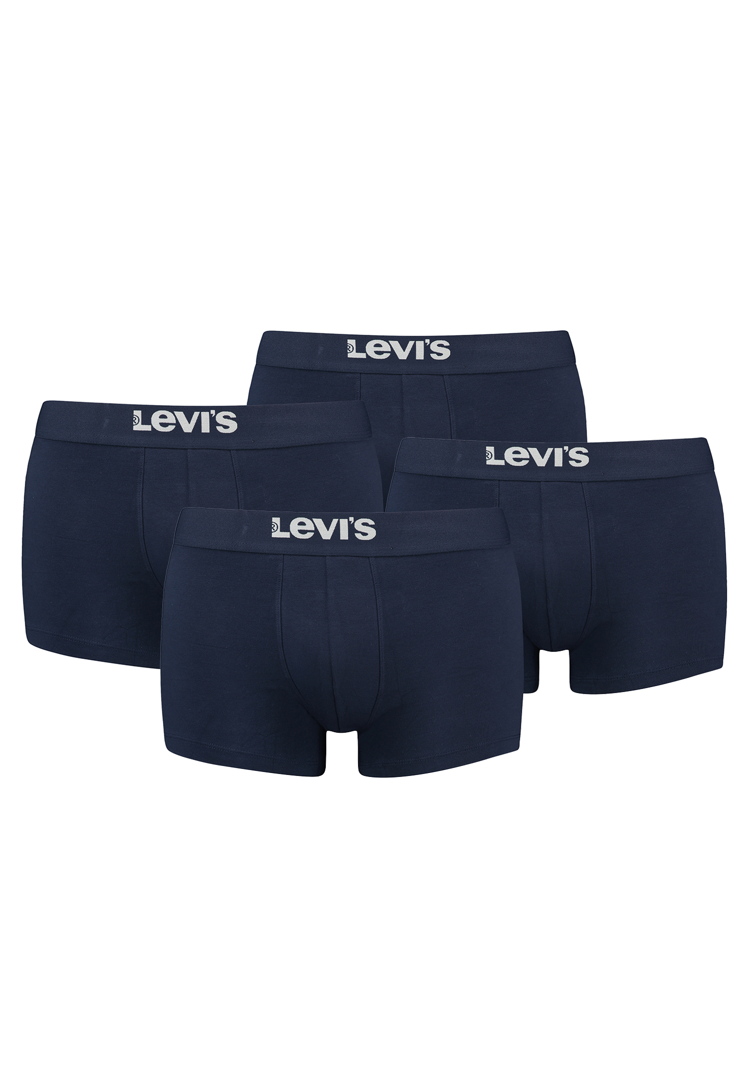 Levi&#039;s Solid Basic Herren Boxershorts Unterwäsche aus Bio-Baumwolle im 4er Pack von Levi&#039;s