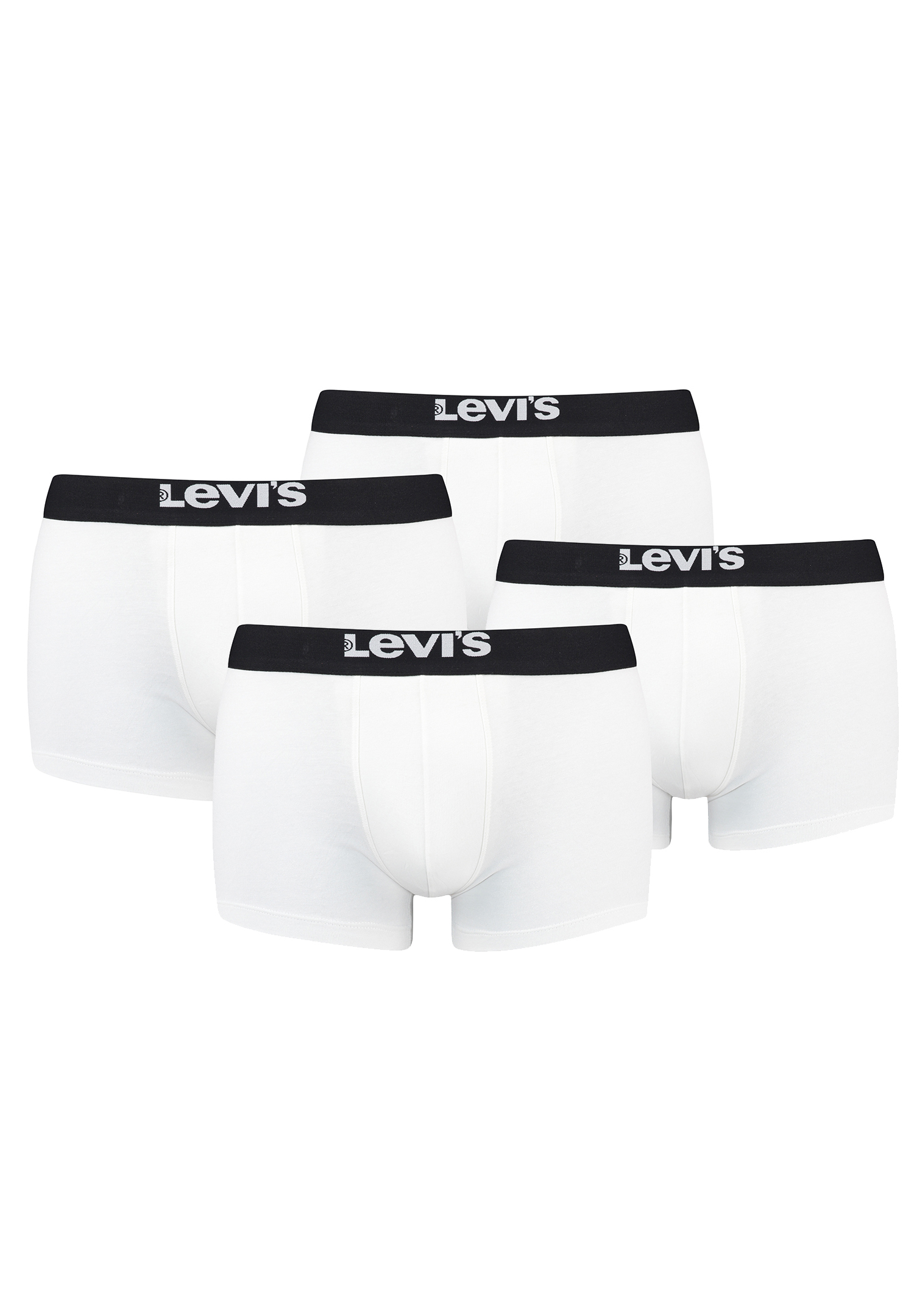 Levi&#039;s Solid Basic Herren Boxershorts Unterwäsche aus Bio-Baumwolle im 4er Pack von Levi&#039;s