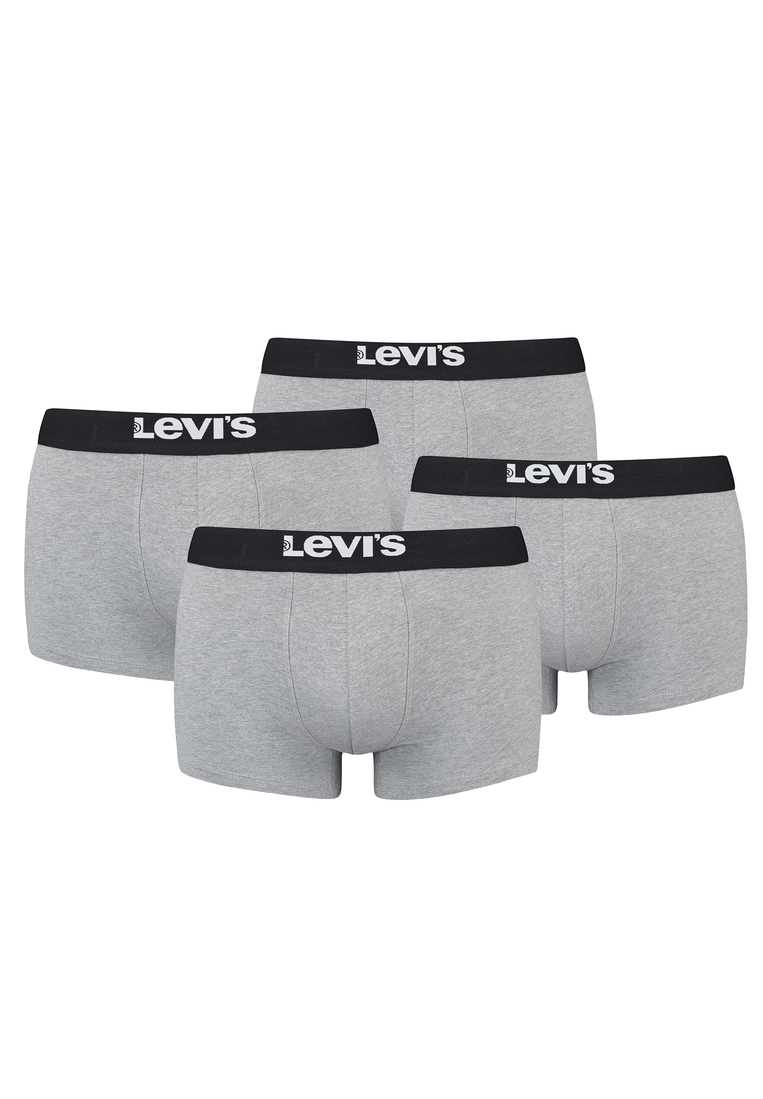 Levi&#039;s Solid Basic Herren Boxershorts Unterwäsche aus Bio-Baumwolle im 4er Pack von Levi&#039;s