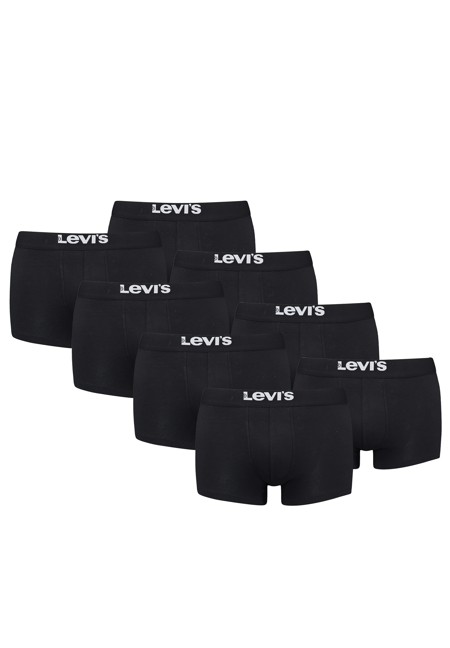 Levi&#039;s Solid Basic Herren Boxershorts Unterwäsche aus Bio-Baumwolle im 8er Pack von Levi&#039;s