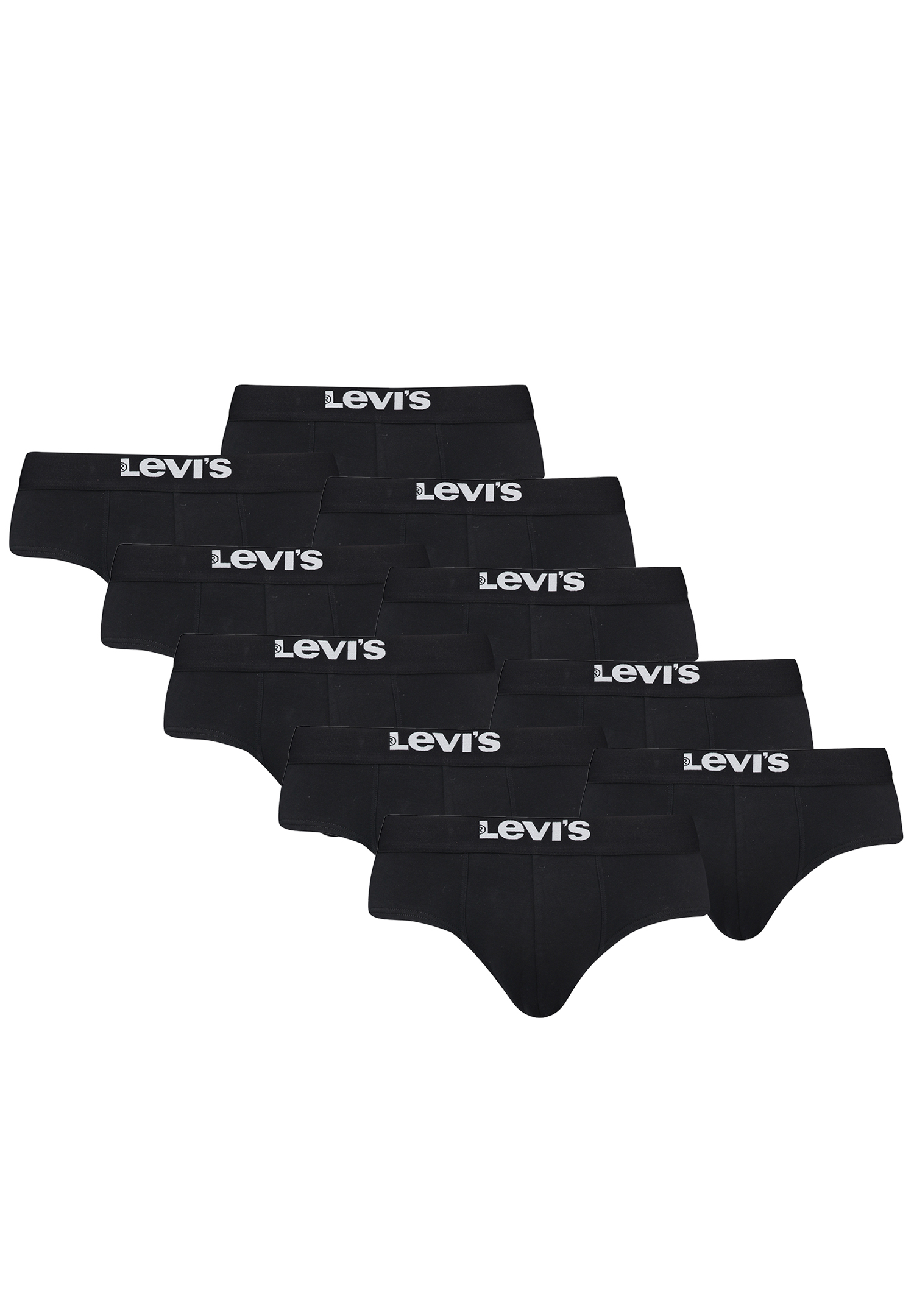 Levi's Solid Basic Herren Slips Unterwäsche aus Bio-Baumwolle im 10er Pack Levi's Solid Basic Herren Slips Unterwäsche aus Bio-Baumwolle im 10er Pack von Levi's