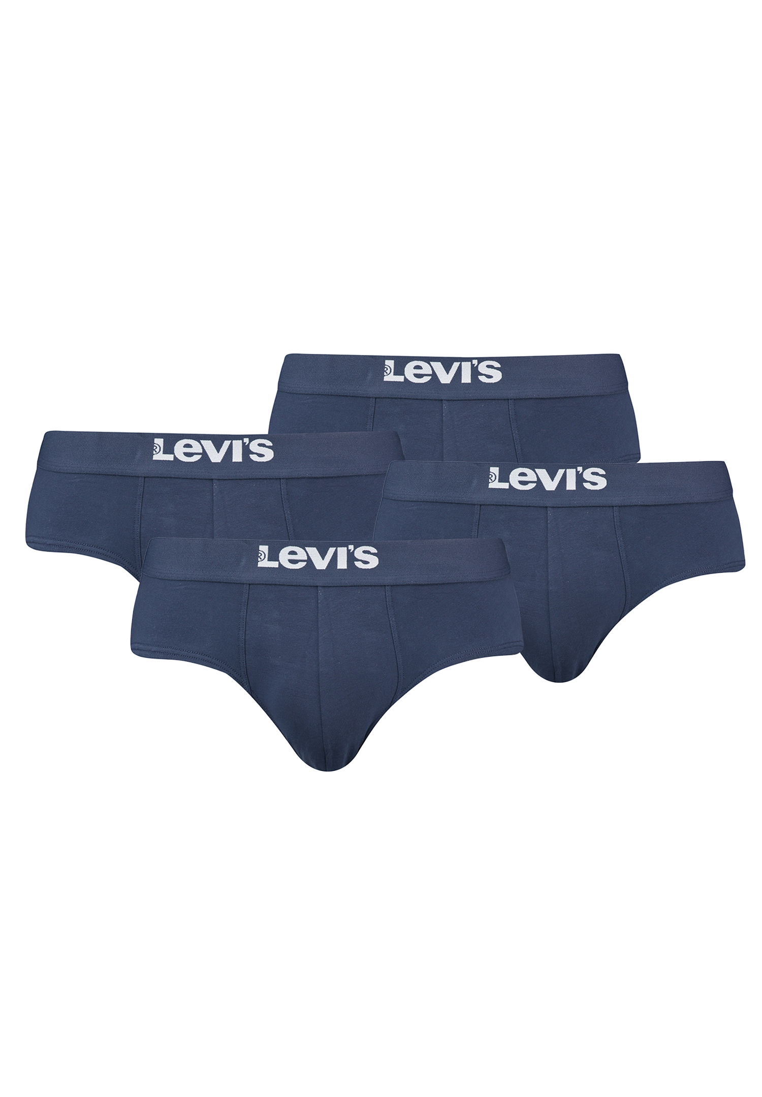 Levi&#039;s Solid Basic Herren Slips Unterwäsche aus Bio-Baumwolle im 4er Pack von Levi&#039;s