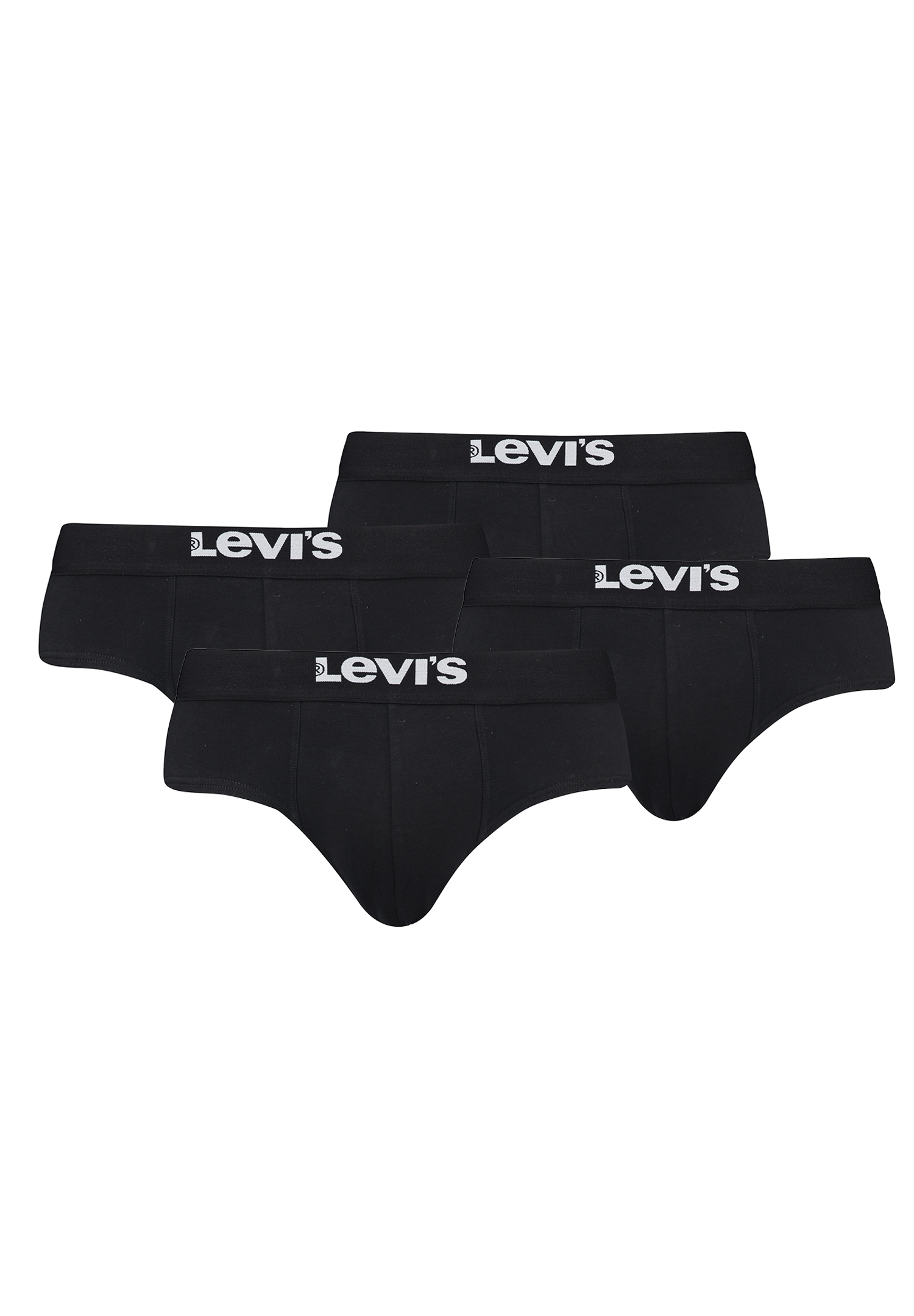 Levi's Solid Basic Herren Slips Unterwäsche aus Bio-Baumwolle im 4er Pack Levi's Solid Basic Herren Slips Unterwäsche aus Bio-Baumwolle im 4er Pack von Levi's