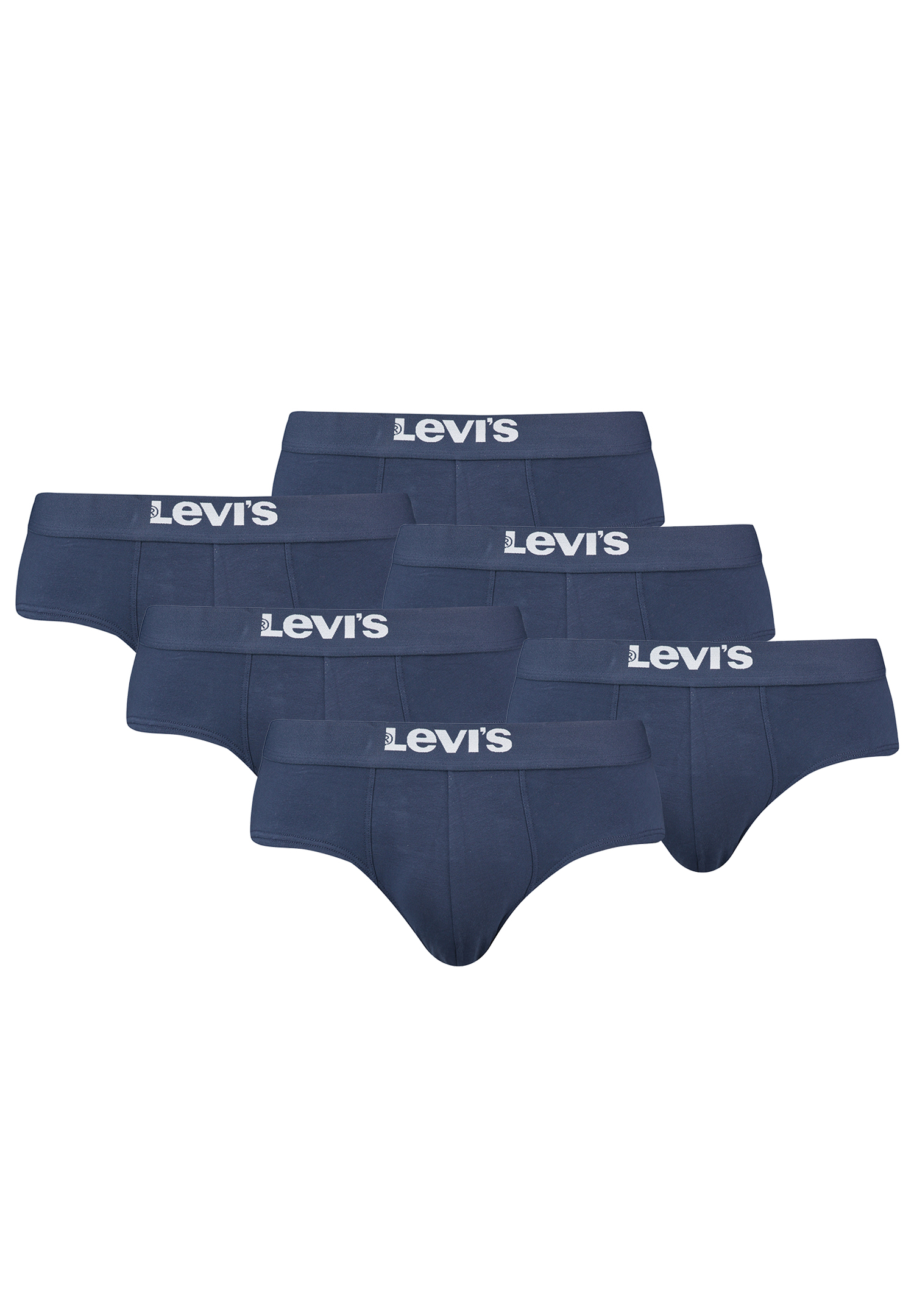 Levi&#039;s Solid Basic Herren Slips Unterwäsche aus Bio-Baumwolle im 6er Pack von Levi&#039;s