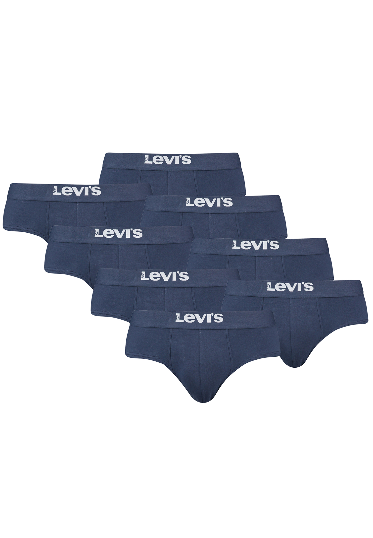 Levi&#039;s Solid Basic Herren Slips Unterwäsche aus Bio-Baumwolle im 8er Pack von Levi&#039;s