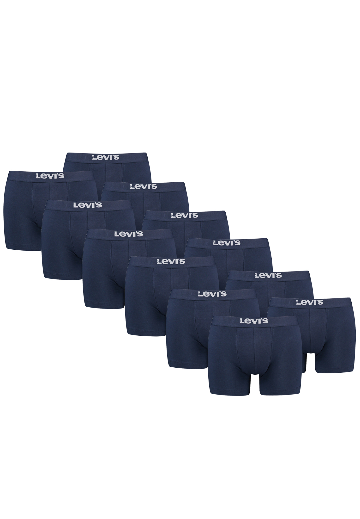 Levi&#039;s Solid Herren Boxershorts Unterwäsche aus Bio-Baumwolle im 12er Pack von Levi&#039;s