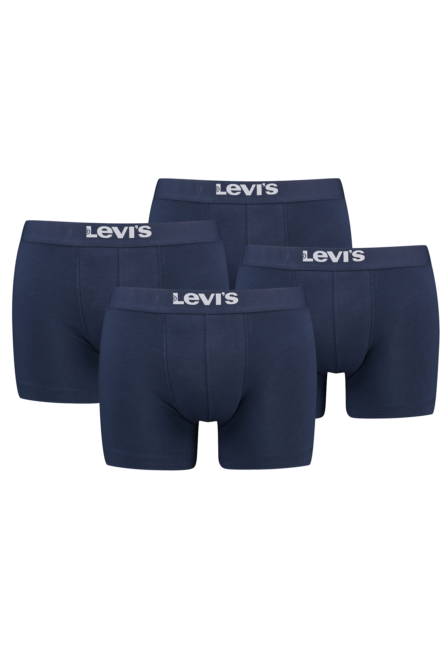 Levi&#039;s Solid Herren Boxershorts Unterwäsche aus Bio-Baumwolle im 4er Pack von Levi&#039;s