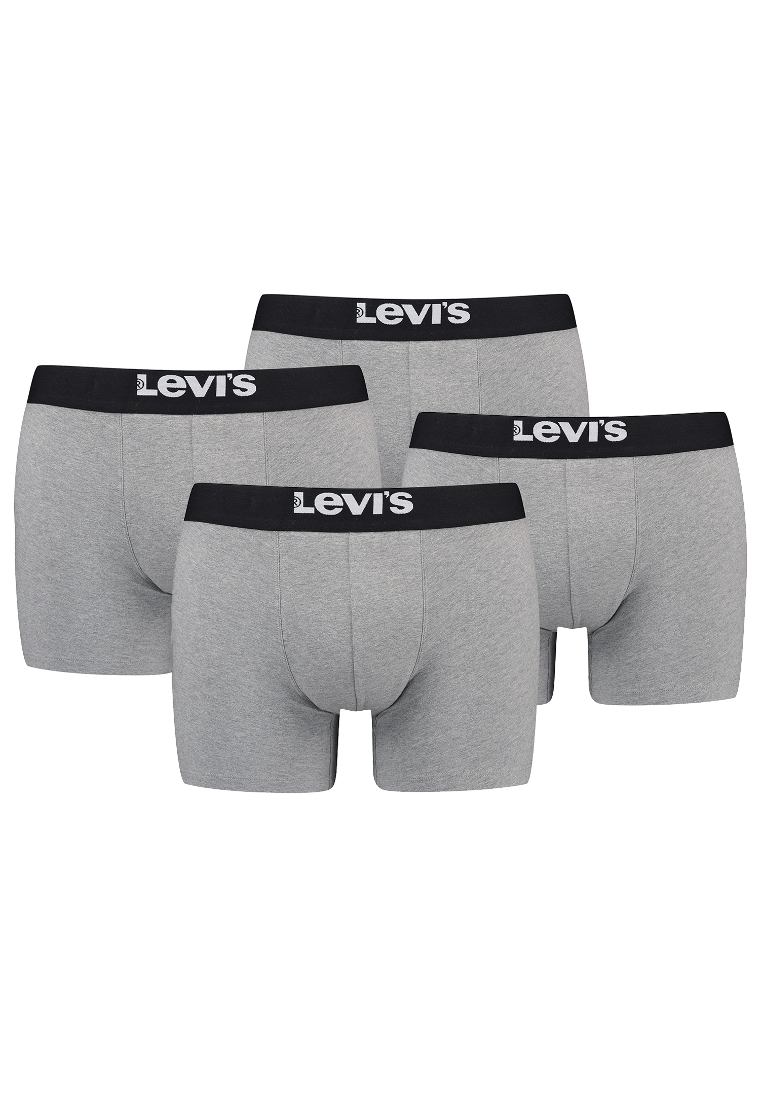 Levi&#039;s Solid Herren Boxershorts Unterwäsche aus Bio-Baumwolle im 4er Pack von Levi&#039;s