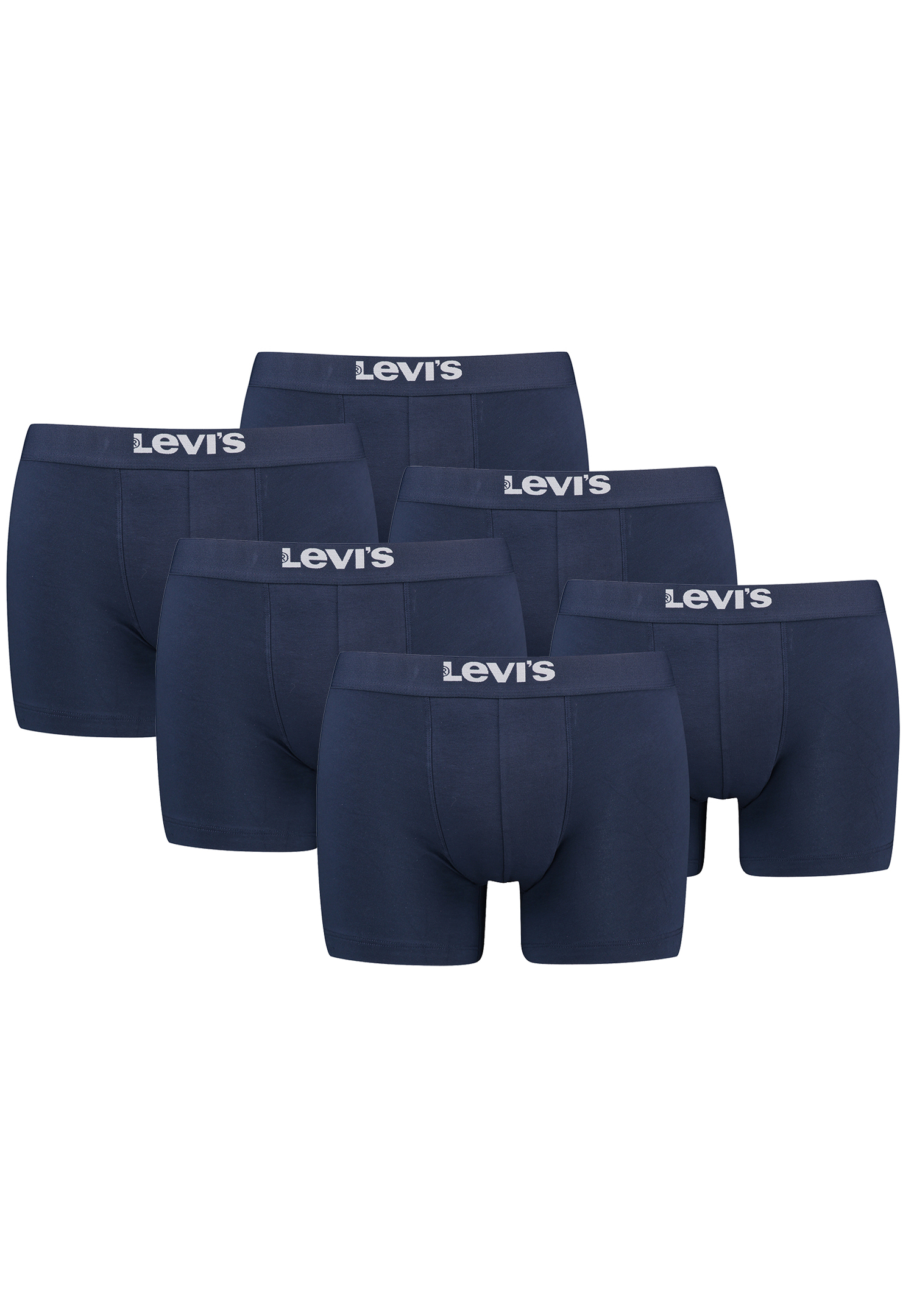 Levi&#039;s Solid Herren Boxershorts Unterwäsche aus Bio-Baumwolle im 6er Pack von Levi&#039;s