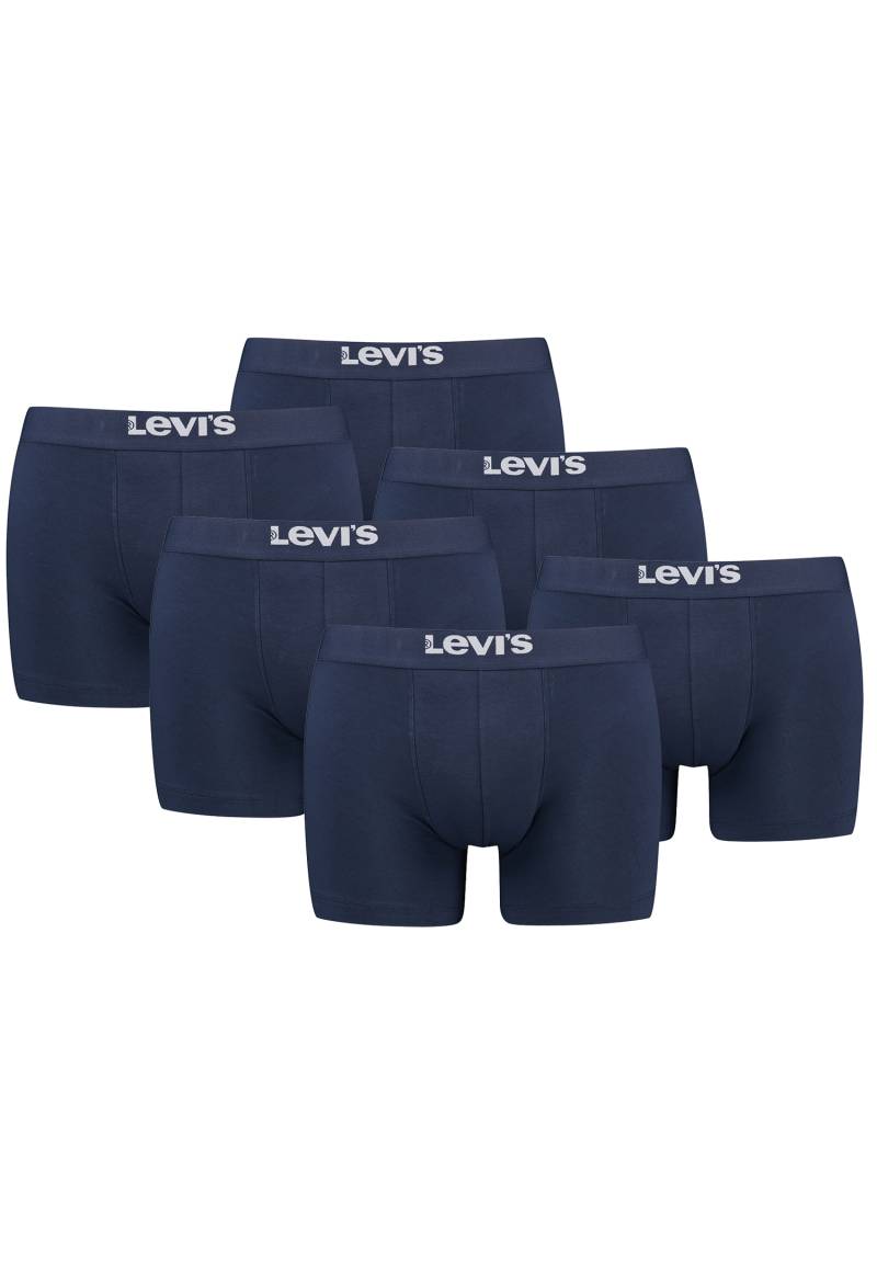 Levi's Solid Herren Boxershorts Unterwäsche aus Bio-Baumwolle im 6er Pack von Levi's