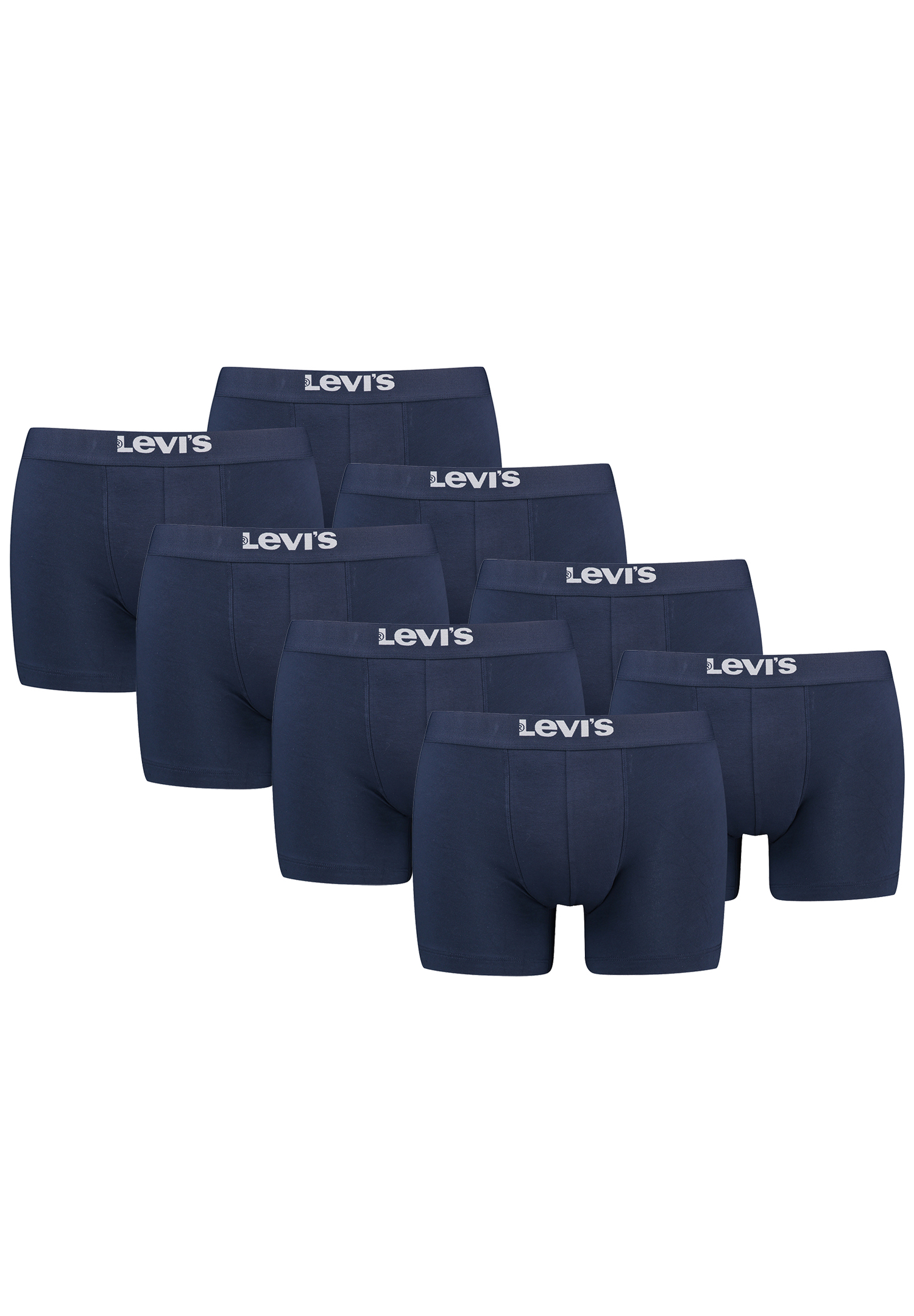 Levi&#039;s Solid Herren Boxershorts Unterwäsche aus Bio-Baumwolle im 8er Pack von Levi&#039;s