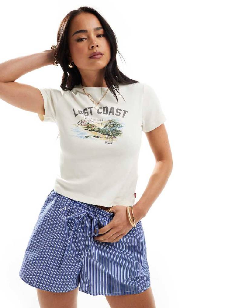 Levi's - Sportliches T-Shirt in Cremeweiß mit „Lost Coast"-Print von Levi's