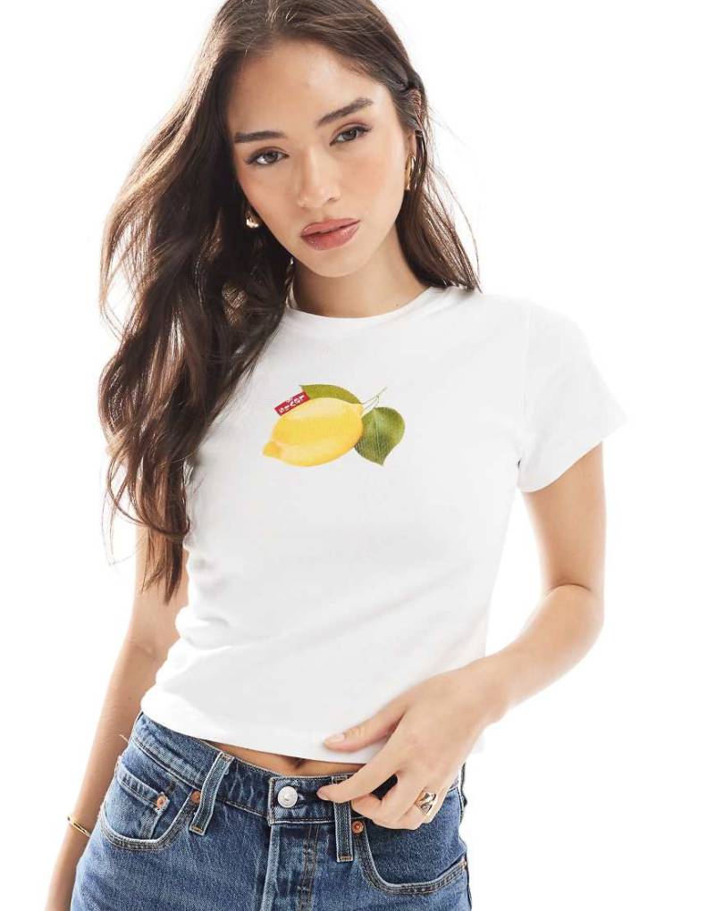 Levi's - Sportliches T-Shirt in Weiß mit Zitronenprint von Levi's