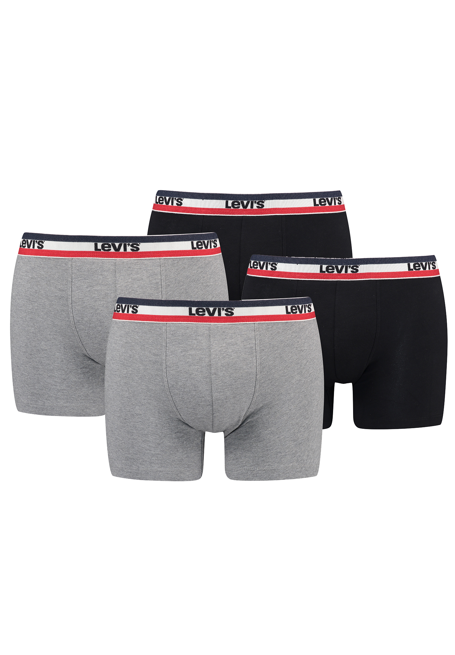 Levi&#039;s Sportswear Logo Herren Boxershorts Unterwäsche aus Bio-Baumwolle im 4er P... von Levi&#039;s