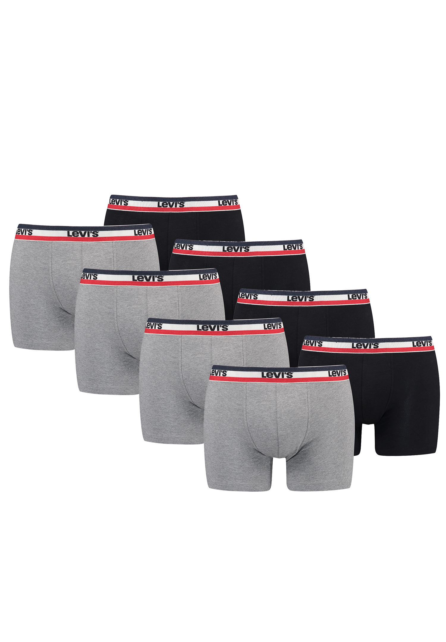 Levi&#039;s Sportswear Logo Herren Boxershorts Unterwäsche aus Bio-Baumwolle im 8er P... von Levi&#039;s