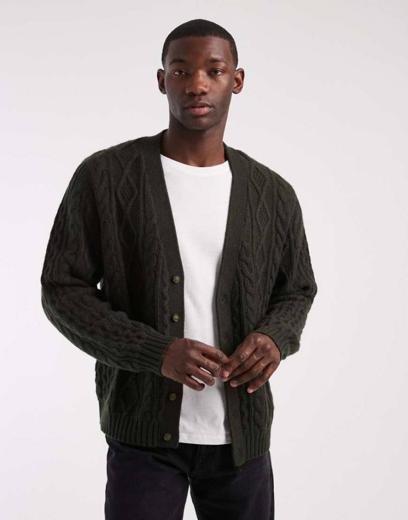 Levi's - Strickjacke aus grobem Wollmix in Braun-Brown von Levi's