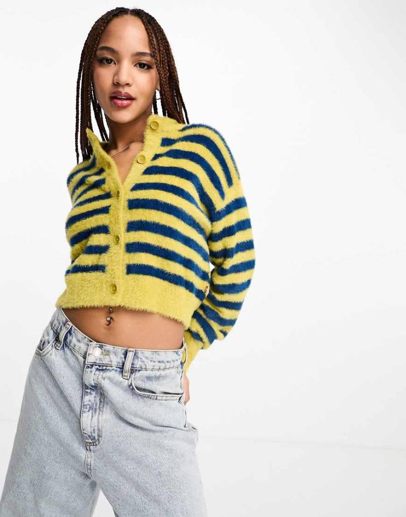 Levi's - Strickjacke in Blau-Gelb gestreift von Levi's