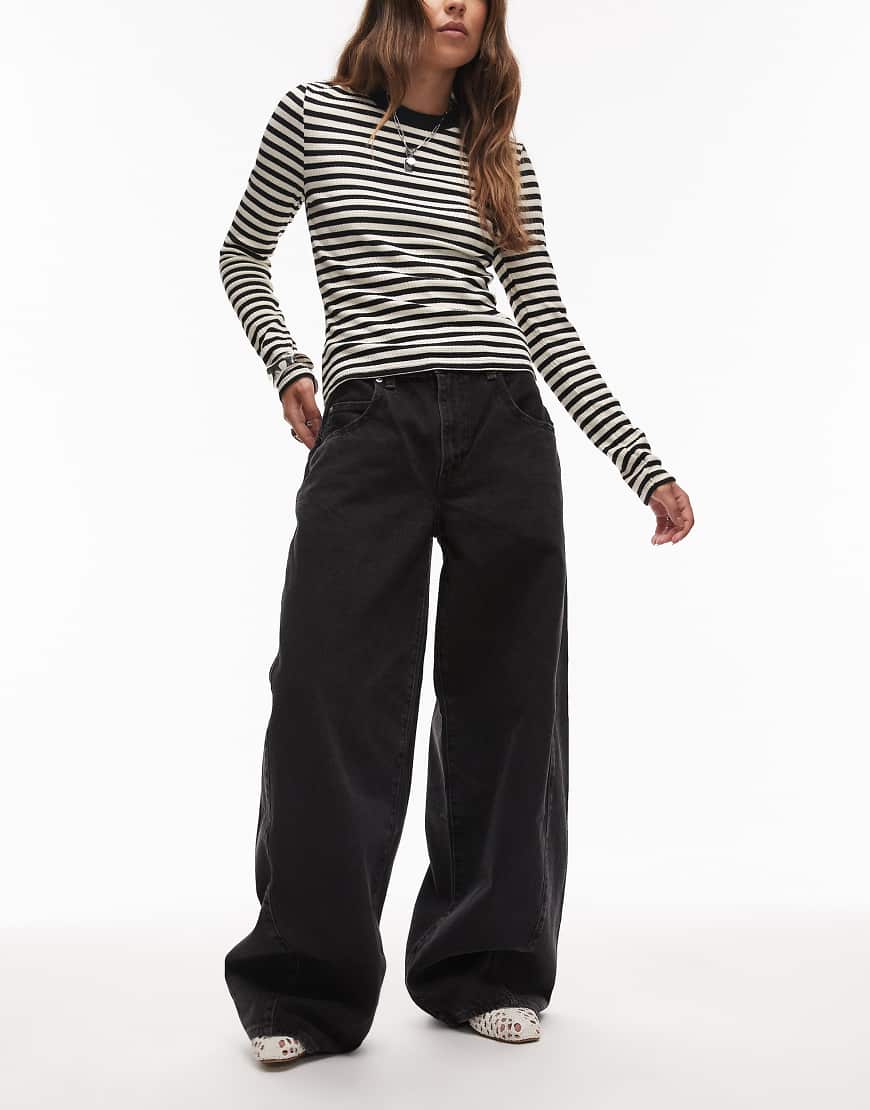 Levi's - Super weite Barrel-Leg-Jeans in verwaschenem Schwarz von Levi's