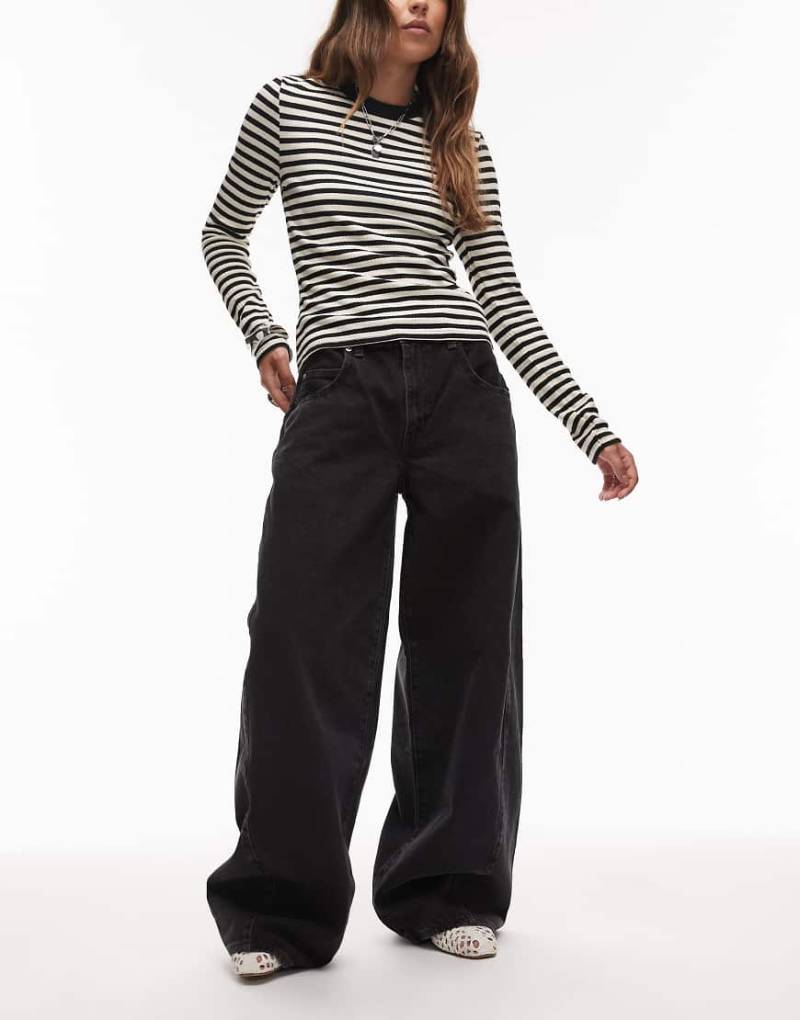 Levi's - Super weite Barrel-Leg-Jeans in verwaschenem Schwarz von Levi's