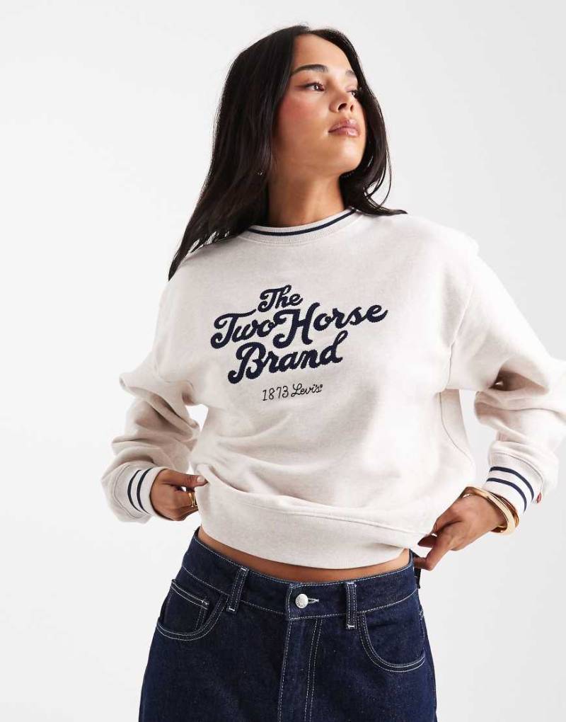 Levi's - Sweatshirt in Hellbeige mit Retro-Grafikmotiv-Neutral von Levi's
