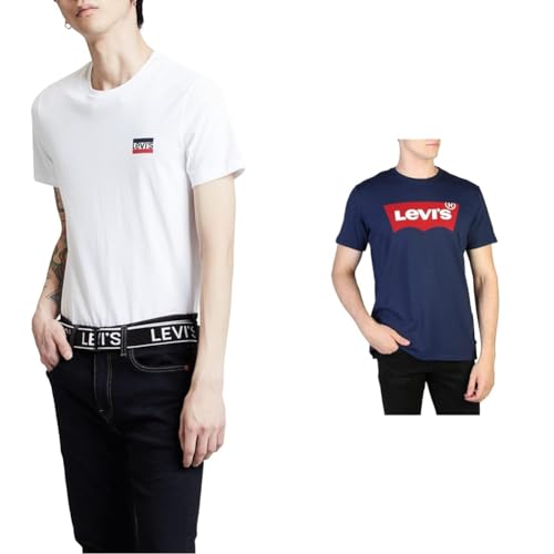 Levi's T-Shirt Sportwear White/Mineral Black M T-Shirt Dress Blues M von Levi's
