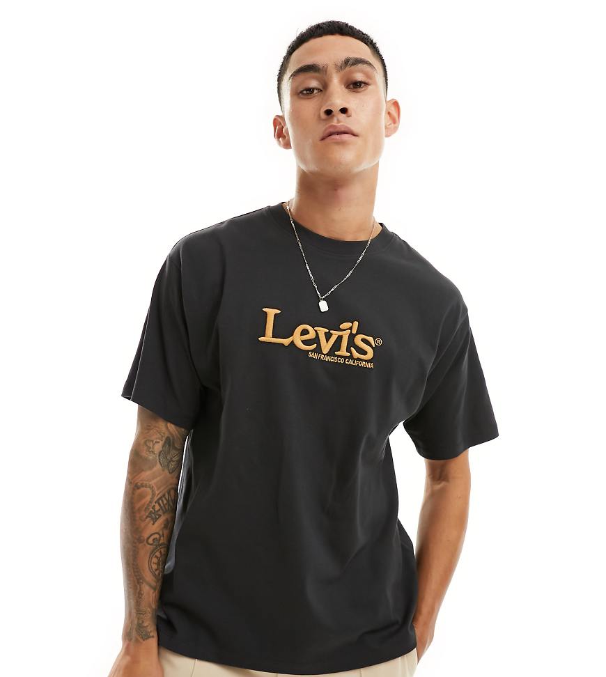Levi's - T-Shirt in Schwarz mit mittigem Retro-Logo, exklusiv bei ASOS von Levi's