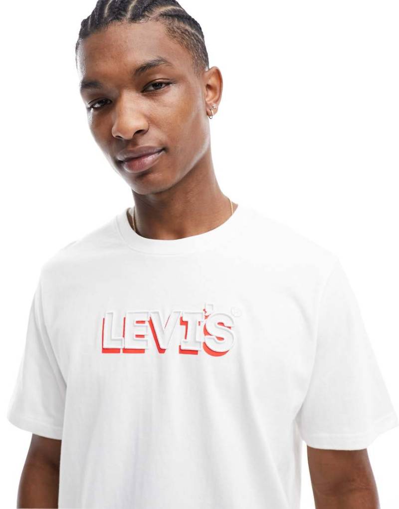 Levi's - T-Shirt mit Headline-Logo in Weiß von Levi's