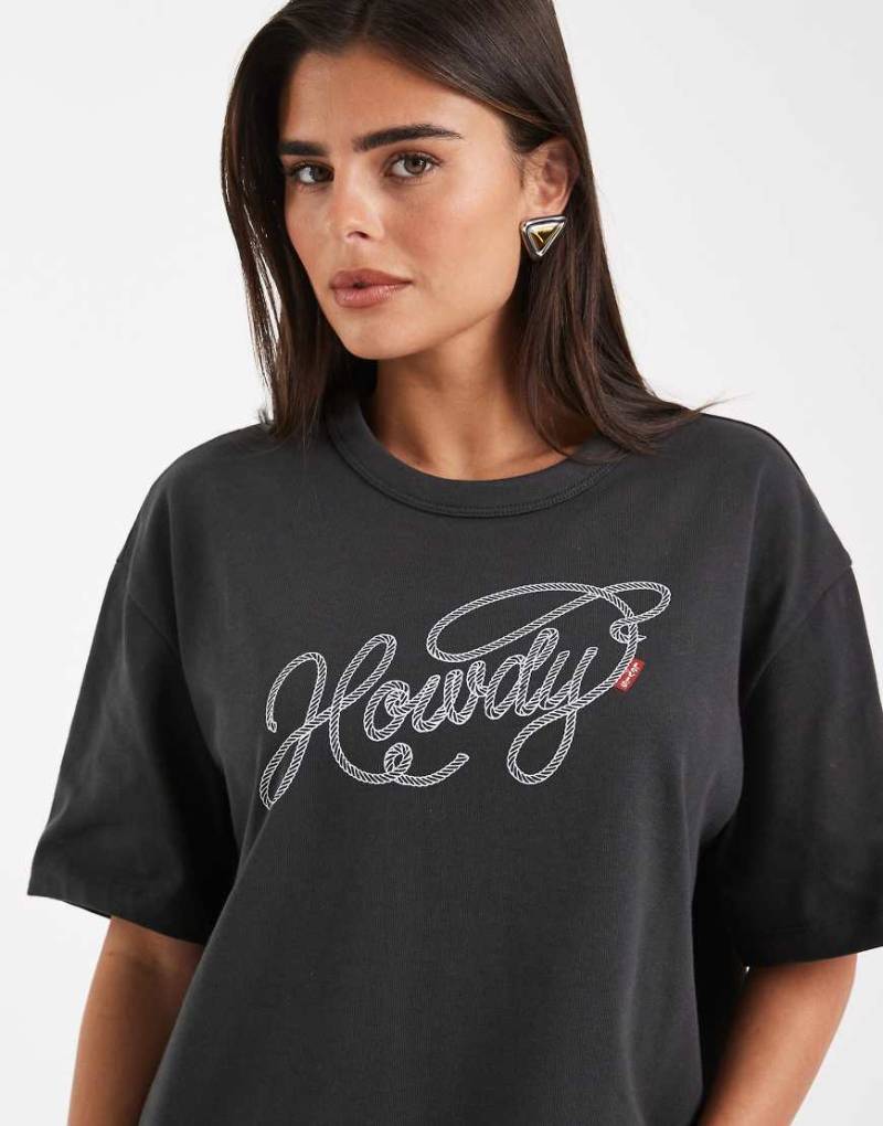 Levi's - Tabor - T-Shirt in Schwarz mit Western-Print von Levi's