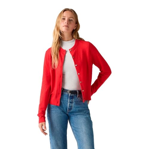 Levi's Tara Super Soft Crewneck Cardi True Red von Levi's