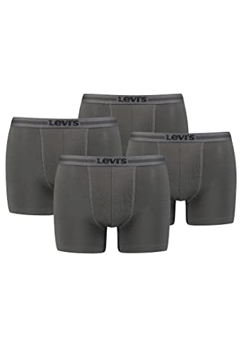 Levi's Tencel Herren Unterwäsche Retroshorts Boxershorts 4er Pack, Farbe:Dark Shadow, Bekleidungsgröße:L von Levi's