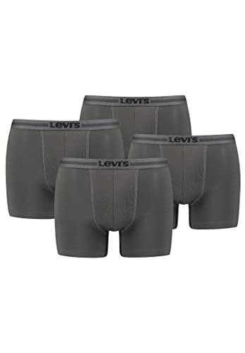Levi's Tencel Herren Unterwäsche Retroshorts Boxershorts 4er Pack, Farbe:Dark Shadow, Bekleidungsgröße:S von Levi's