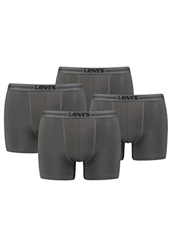 Levi's Tencel Herren Unterwäsche Retroshorts Boxershorts 4er Pack, Farbe:Dark Shadow, Bekleidungsgröße:XXL von Levi's