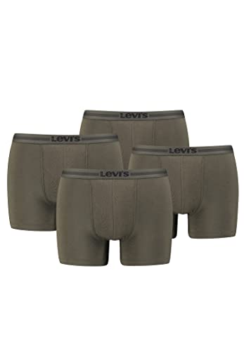 Levi's Tencel Herren Unterwäsche Retroshorts Boxershorts 4er Pack, Farbe:Khaki, Bekleidungsgröße:XXL von Levi's