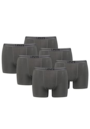 Levi's Tencel Herren Unterwäsche Retroshorts Boxershorts 6er Pack, Farbe:Dark Shadow, Bekleidungsgröße:XXL von Levi's