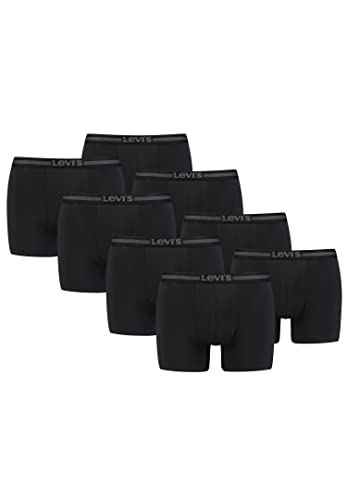 Levi's Tencel Herren Unterwäsche Retroshorts Boxershorts 8er Pack, Farbe:Jet Black, Bekleidungsgröße:L von Levi's