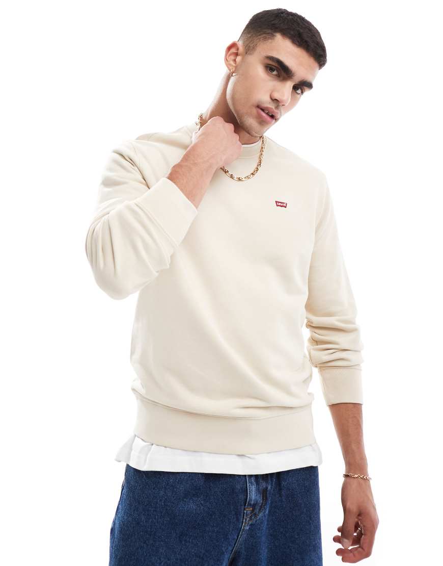 Levi's - The Original Hallmark - Sweatshirt in meliertem Beige mit Logo-Neutral von Levi's