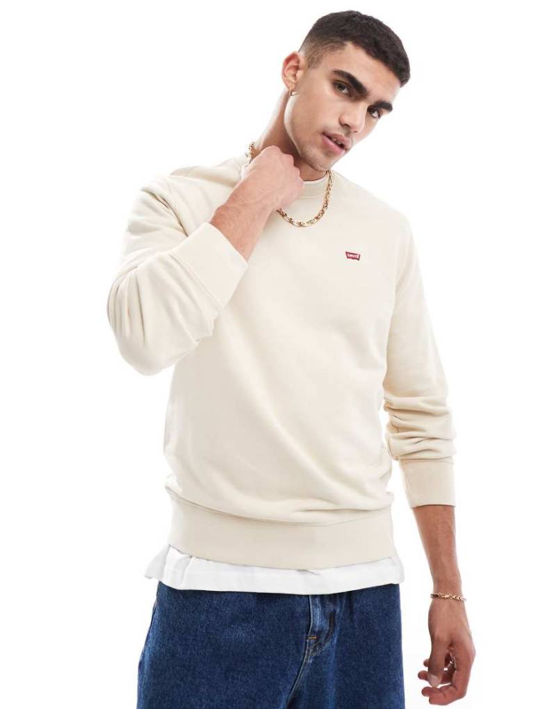 Levi's - The Original Hallmark - Sweatshirt in meliertem Beige mit Logo-Neutral von Levi's