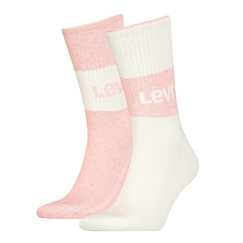 Levi's Unisex-Adult Plant Based Dying Cut 2 Pack Short Sock, pink Combo, 39/42 von Levi's