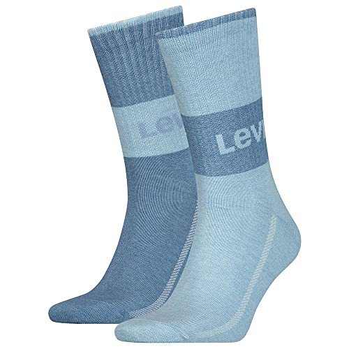 Levi's Unisex-Adult Plant Based Dying Short Cut Socks, Blue Combo, 43/46 von Levi's