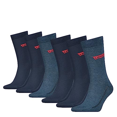 Levi's Unisex Classic Socken, Marineblau, 39/42 (6er Pack) von Levi's
