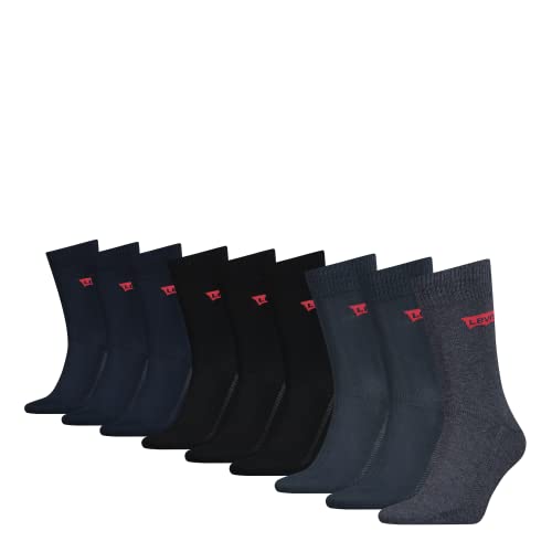 Levi's Unisex CLSSC Sock, Dark Denim/Black/Navy Combo, 39/42 (9er Pack) von Levi's