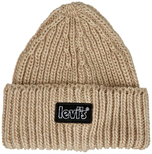 Levi's Unisex Chunky Beanie, Natural Tan, One Size von Levi's