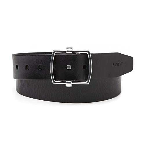 Levi's Herren & Unisex Chunky Center BAR Belt, Regular Black, One Size von Levi's