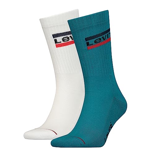 Levi's Unisex Crew Sock, Ocean Depths, 35/38 (2er Pack) von Levi's